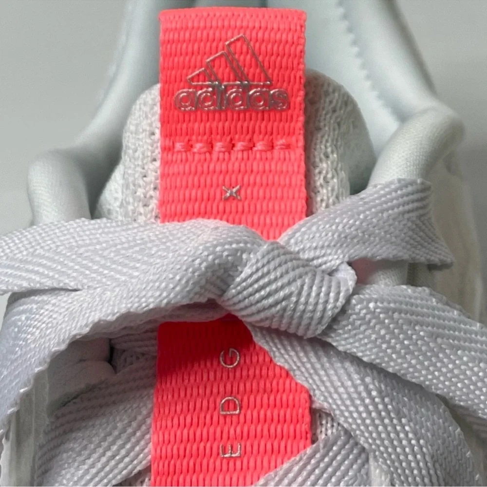 Adidas Bounce Edge Athletic Shoes Running Gray White Silver Coral Pink Size 11